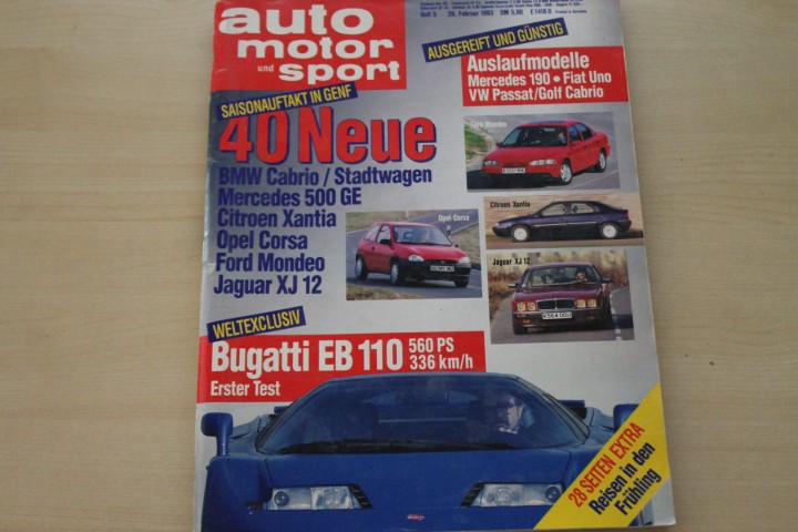 Deckblatt Auto Motor und Sport (05/1993)
